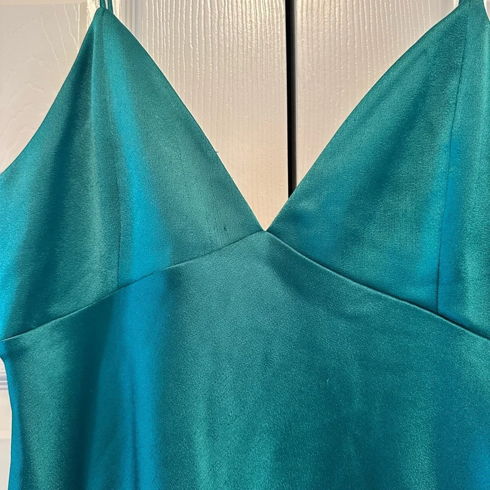 ALICE + OLIVIA JULIETTA MINI SLIP DRESS EMERALD GREEN SIZE 8 - Picture 7 of 10